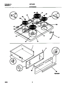 04 - Top / Drawer parts for Frigidaire Range MEF322BBWC from AppliancePartsPros.com