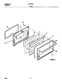 05 - Door parts for Frigidaire Range MEF322BBWC from AppliancePartsPros.com