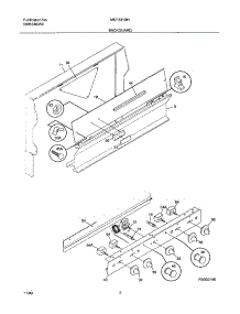 03 - Backguard parts for Frigidaire Range MEF331BHDB from AppliancePartsPros.com