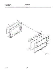 09 - Door parts for Frigidaire Range MEF331BHDB from AppliancePartsPros.com
