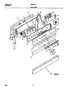 02 - Backguard parts for Frigidaire Range MEF350SBDE from AppliancePartsPros.com