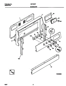 02 - Backguard parts for Frigidaire Range MEF350SFWA from AppliancePartsPros.com