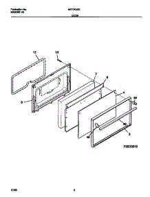05 - Door parts for Frigidaire Range MEF350SBDC from AppliancePartsPros.com