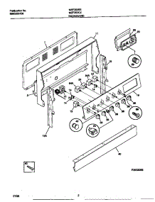 02 - Backguard parts for Frigidaire Range MEF352BEWB from AppliancePartsPros.com