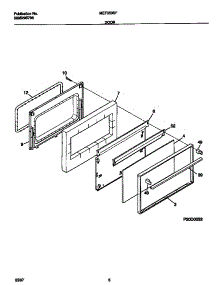 05 - Door parts for Frigidaire Range MEF350SFWA from AppliancePartsPros.com