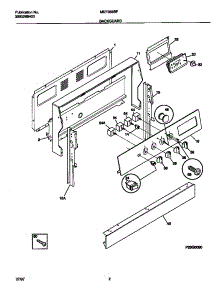 02 - Backguard parts for Frigidaire Range MEF356BFDA from AppliancePartsPros.com