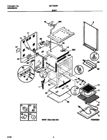 03 - Body parts for Frigidaire Range MEF356BFDA from AppliancePartsPros.com