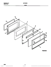 05 - Door parts for Frigidaire Range MEF350SBDE from AppliancePartsPros.com