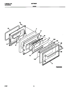 05 - Door parts for Frigidaire Range MEF356BFDA from AppliancePartsPros.com