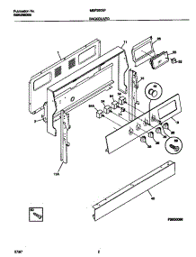 02 - Backguard parts for Frigidaire Range MEF350SFDA from AppliancePartsPros.com
