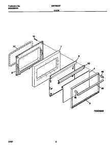 05 - Door parts for Frigidaire Range MEF350SFDA from AppliancePartsPros.com