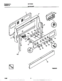 02 - Backguard parts for Frigidaire Range MEF356SEWA from AppliancePartsPros.com