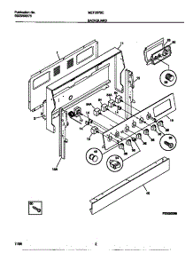 02 - Backguard parts for Frigidaire Range MEF357BEWC from AppliancePartsPros.com
