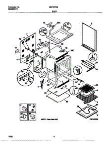 03 - Body parts for Frigidaire Range MEF357BEWC from AppliancePartsPros.com