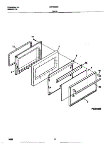 05 - Door parts for Frigidaire Range MEF356SEWA from AppliancePartsPros.com
