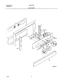 03 - Backguard parts for Frigidaire Range MEF361BHWB from AppliancePartsPros.com