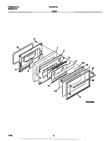05 - Door parts for Frigidaire Range MEF357BEWC from AppliancePartsPros.com