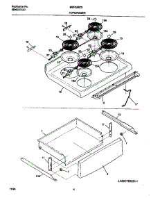 04 - Top / Drawer parts for Frigidaire Range MEF355CGB5 from AppliancePartsPros.com