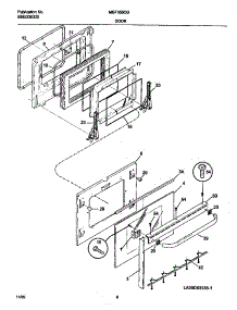 05 - Door parts for Frigidaire Range MEF355CGB5 from AppliancePartsPros.com