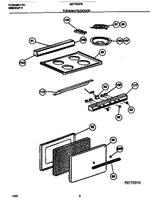 02 - Top / Manifold / Door parts for Frigidaire Range MEF500PBWB from AppliancePartsPros.com