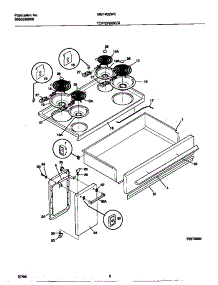 04 - Top / Drawer parts for Frigidaire Range MEF402WCW3 from AppliancePartsPros.com