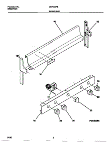 02 - Backguard parts for Frigidaire Range MGF300PBWD from AppliancePartsPros.com