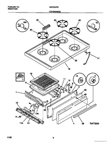 05 - Top / Drawer parts for Frigidaire Range MGF300PBWD from AppliancePartsPros.com