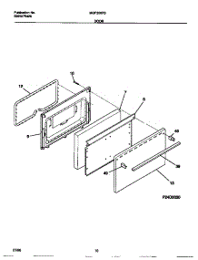 06 - Door parts for Frigidaire Range MGF300PBWD from AppliancePartsPros.com