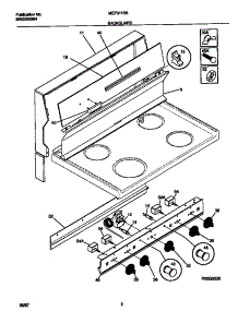 02 - Backguard parts for Frigidaire Range MEF311SBDG from AppliancePartsPros.com
