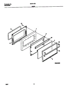 05 - Door parts for Frigidaire Range MEF311SBDG from AppliancePartsPros.com
