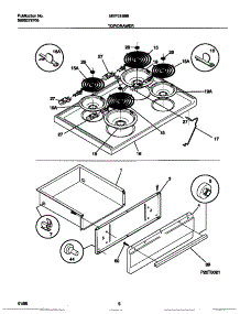 04 - Top / Drawer parts for Frigidaire Range MEF318BBWC from AppliancePartsPros.com
