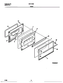 05 - Door parts for Frigidaire Range MEF318BBDC from AppliancePartsPros.com