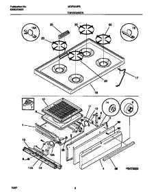 05 - Top / Drawer parts for Frigidaire Range MGF300PBDG from AppliancePartsPros.com