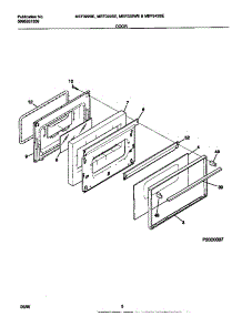05 - Door parts for Frigidaire Range MEF322WESA from AppliancePartsPros.com