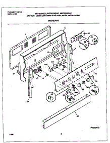 02 - Backguard parts for Frigidaire Range MEF322WGSC from AppliancePartsPros.com