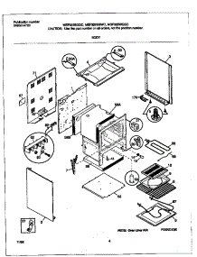 03 - Body parts for Frigidaire Range MEF322WGSC from AppliancePartsPros.com