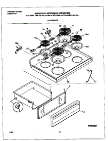 04 - Top / Drawer parts for Frigidaire Range MEF322WGSC from AppliancePartsPros.com