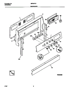 02 - Backguard parts for Frigidaire Range MEF357CFSA from AppliancePartsPros.com