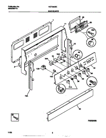 02 - Backguard parts for Frigidaire Range MEF365BEDA from AppliancePartsPros.com