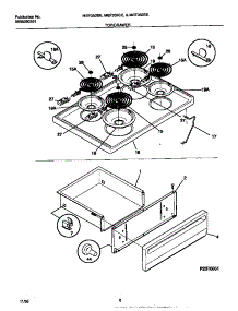 04 - Top / Drawer parts for Frigidaire Range MEF352CESD from AppliancePartsPros.com