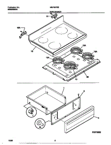 04 - Top / Drawer parts for Frigidaire Range MEF357BEDB from AppliancePartsPros.com