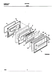 05 - Door parts for Frigidaire Range MEF357BEDB from AppliancePartsPros.com