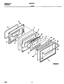 05 - Door parts for Frigidaire Range MEF357CFSA from AppliancePartsPros.com