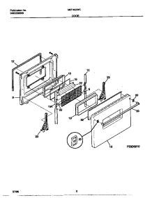 05 - Door parts for Frigidaire Range MEF402WCD3 from AppliancePartsPros.com