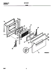 05 - Door parts for Frigidaire Range MEF402WFD1 from AppliancePartsPros.com