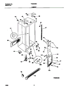 04 - Cabinet parts for Frigidaire Refrigerator TRS20WRHW2 from AppliancePartsPros.com