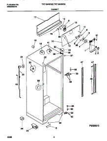 03 - Cabinet parts for Frigidaire Refrigerator TRT18NRED2 from AppliancePartsPros.com