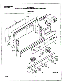 02 - Backguard parts for Frigidaire Range MGF334BGBA from AppliancePartsPros.com