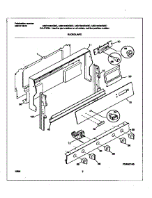 02 - Backguard parts for Frigidaire Range MGF334BGDC from AppliancePartsPros.com