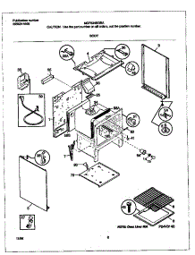 04 - Body parts for Frigidaire Range MGF334BGBA from AppliancePartsPros.com